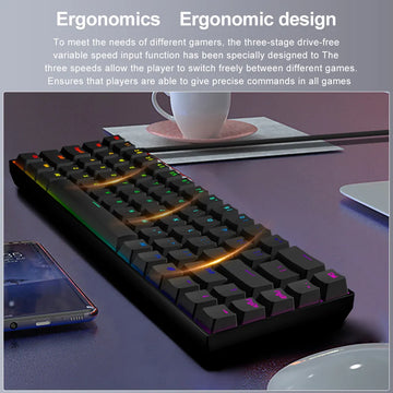 Mini slim Mechanical Gaming Wired Keyboard